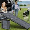Dog Ramp for Car, 63" Long & 17" Wide Folding Portable Pet Stair Ramp with Non-Slip Rug Surface, Extra Wide Dog Steps for Medium & Large Dogs Up to 250LBS Enter a Car, SUV & Truck (Upgraded 63" L x 17.2" W)