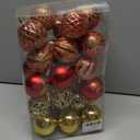 Christmas Ornaments Balls - 30 Pcs 2.4 Inch Shatterproof Plastic Christmas Balls Sets, Red & Gold Small Christmas Tree Balls Hanging Ornaments for Holiday Wreath Party Christma Tree Decor