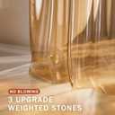 AmazerBath Shower Curtain Liner, EVA Clear Orange-Brown Heavy Duty Shower Curtain and Liner 2-in-1, 72x72 Luxury Plastic Weighted Bathroom Shower Liner, 12 Rustproof Grommets & 3 Heavyweight Stones