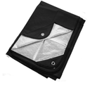 Arcturus Insulated Tarp, Reusable Heavy Duty Thermal Survival Blanket – 60x82in, Reflects 90% Body Heat, Waterproof, Windproof, 3-Layer Design, Reinforced Grommets, Black