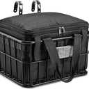 CDYWD Bike Basket Front with Removable Liner Bag, Large Bicycle Front Basket for Men Women, Heavy Duty Metal Bike Cargo Basket for Adult Bikes, Ebike, Electric Bike, Mountain Bike, City Bike, Cruiser