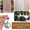 BOXOB 16pcs Outdoor Curtain Weights, Metal Resin Windproof Waterproof All Weather Drapery Weights Ball Heavy Outdoor Secure Your Drapery Anchors Clip for Tablecloth Cover Flag Shower Liner
