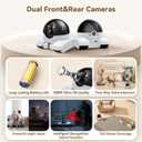 AEZ Robot Camera on Wheels 1080P Dual Lens,Indoor Movable Security Camera with 2-Way Talk,Blinky Bot with Night Vision,Distance Bot App Control for Cats/Dogs/Baby/Elderly (SD/Cloud Storage)