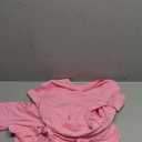 AYWA Women's 2 Piece Lounge Sets Short Sleeve Crop Top Foldover Flare Pants Casual Pajama Outfits Size S