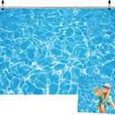 LYWYGG 7X5FT Swimming Pool Photography Backdrops Water Wave Ripple Newborn Child Baby Shower Birthday Party Background Photo Studio CP-220