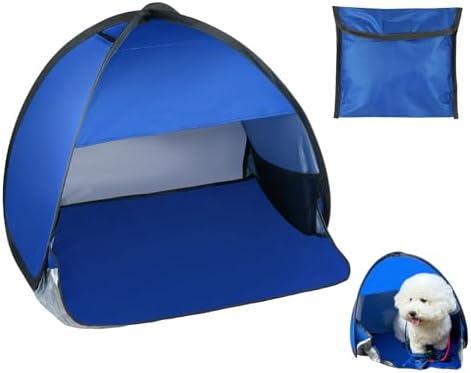 YCConcept Mini Tent for Pets Small Dog Tent for Beach Portable Pop Up Sun Shade Shelter with Phone Compartment for Puppy and Large Cats Small Animals Sun Canopy for Camping and Outdoor M