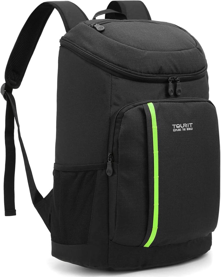 TOURIT Cooler Backpack 30 Cans Lightweight Insulated Backpack Cooler Leak-Proof for Men and Women (Black)