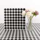 Elffloor Peel and Stick Floor Tile: 30pc 11.8 * 11.8in Self-Adhesive Waterproof Vinyl Flooring Black and White Tiles Sticker for Bathroom, Kitchen, Bedroom, Living Room