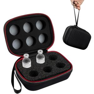 Mviioe Insulin Holder Fridge Storage Carrying Case, Insulin Vial Organizer Bag Fitting 10ml Vial Short Size, Removable Design with 2 Sizes Slot Foam(6 Slots)