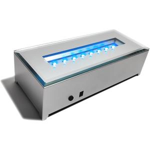 16 LED Light Display Stand Base for 3D Crystal Glass Art,Holiday Casual Atmosphere Ornament Lamp- 6 Inch Rectangular Illuminated Holder Colorful Lights (silver)