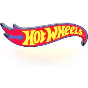 Hot Wheels Logo Light - Officially Licensed Racing Logo Icon Night Light, Racetrack Play Room Decor and Gift for Boys and Girls, Toy Car and Bedroom Accessory and Nightlight for Kids | Paladone