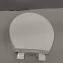 Round Toilet Seat, Standard 16.5 Slow/Soft Close Round Toilet Seat for Round Toilets, No-Slam Quiet-Close Lid, Easy-to-Install, White, Durable Never-Loosen Design