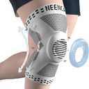 NEENCA Plus Size Knee Brace for Knee Pain, Knee Support with Side Stabilizers & Patella Gel Pad, Knee Compression Sleeve for Meniscus Tear, Arthritis Joint Pain Relief, ACL, PCL, All Sports. Plus Size, 5XL
