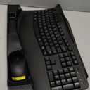 Wireless Keyboard and Mouse Combo, 2.4G Full Size Wave Keys Ergonomic Keyboard with Wrist Rest, Phone Holder, 3-Level DPI Wireless Silent Mouse with 6-Buttons, for Windows, Mac OS, Laptop, PC (Black)