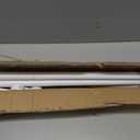 2 Pack Heavy Duty 1 Inch Diameter Single Curtain Rods 36-72” Adjustable Window Curtain Rod with Aluminum Alloy Cylindrical Cap Finials, Wall Mount and Ceiling Mount, Matte White