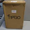 TIPGO Bathroom Trash Can with Lid, 10 Liter/ 2.6 Gallon Slim Garbage Can, Small Trash Bin Waste Basket with Pop-Up Lid for Kitchen, Bedroom, Living Room, Office (White)