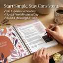 CROOT Bible Study Journal for Women 52 Week Bible Study, Bible in a Year Spiral Notebook, Guided Scripture & Prayer, Build a Faith Habit Without Feeling Overwhelmed, Large 8.5"x11" Lay-Flat
