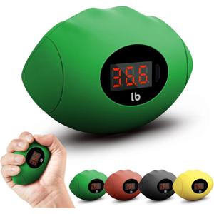 Hand Grip Strengthener, Rechargeable Digital Grip Strength Trainer up 220.4 Lbs(100kg) Hand Grip Exerciser Equipment for Strength Training-Forearm-Gripper-Finger, Stress Balls for Adults/Kids (Green)