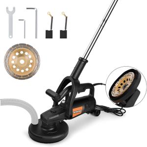 3800W Concrete Floor Grinder with Handle & Dust Shroud, 6 Speeds Control 6000RPM Concrete Floor Polisher Concrete Sander 7 Inch Concrete Surface Grinder Machine for Grinding Concrete Cement Marble