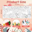 4 x Valentines Giant Coloring Tablecloth,Valentines Day Crafts for Kids - 72x30 Inches, Paper Coloring Banner Games Activities Gifts Party Decorations