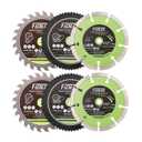 4-1/2" Circular Saw Blades Set,6pcs HSS/TCT/Diamond Saw Blades for Cutting Wood Metal Plastic Tile 3/8 inch Arbor