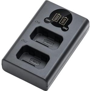 Kimaru NP-FW50 Battery Charger, Double Slot BC-TRW Charger for Sony ZV-E10, Alpha A6000 A6300 A6400 A6500 A5000 A5100 A7 A7II A7R A7RII A7S A7SII RX10 II III Cameras.