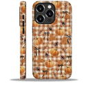 Case Compatible with iPhone 16 Pro Max - Hybrid Durable Shockproof Phone Cover, Phone Cases for Woman Girl Boy Man - Autumn Pumpkin Bow