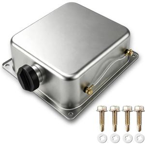 2.5 Gallon Stainless Steel Fuel Tank, 9.5L External Auxiliary Reservoir