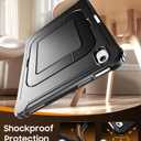 ZoneFoker for iPad A16 Case, iPad 11th/10th Generation 2025/2022 (11 inch/10.9 inch) with [Multi-Angle Metal Stand] / Pencil Holder, Slim Lightweight Hard Cover for i Pad 11/10 th (Black)