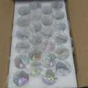 24 Pcs Votive Candle Holders, Glass Holders Bulk for Table Centerpiece, Tea Lights Candle Holders for Wedding Shower, Party and Home Decor Iridescent