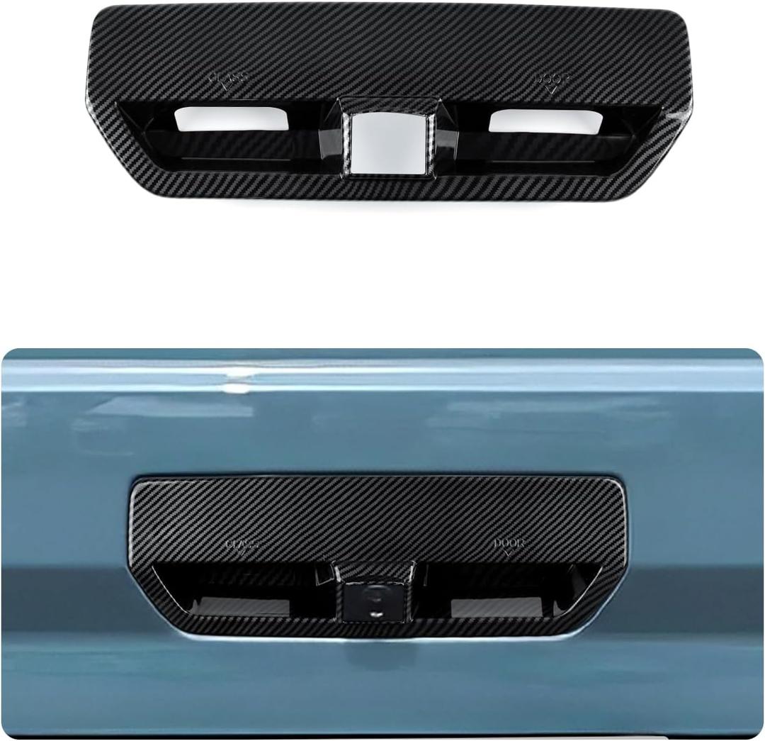 MYDDL Car Carbon Fiber Rear Door Handle Bowl Sticker Decal Trim Cover Interior Decoration for Ford Bronco Sport 2021 2022 2023 2024 2025 Accessories