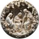 2 x Christmas Ornament 2025  Acrylic Holy Family Ornament, Religious Christian Christmas Decor, Jesus Nativity Ornament for Tree, Unique Religious for Family & Friends (Nativity)