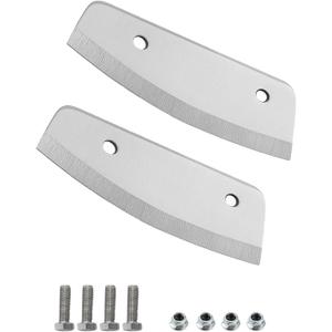 8 Inch Ice Auger Blades Compatible with Eskimo Ice Auger,2 Pack Straight Blades Ice Auger Replacement Blades w/Bolts Nuts