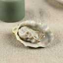 Toyvian 4pcs Artificial Oysters, Fake Shellfish Seafood Model Scallop Food Photography Prop Food Sample Display for Home Kitchen Party Decoration B