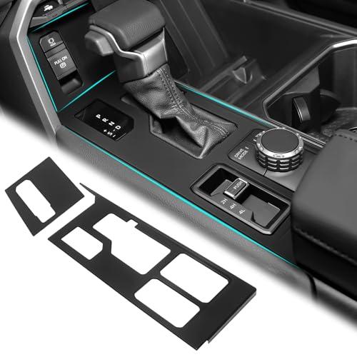 YOJOJOCO 2PCS Central Control Gear Shift Panel Trim Cover Compatible with Toyota 2022-2025 2026 Tundra & Sequoia Accessories Center Console Cover Protection Gear Shift Control Anti-Scratch Panel