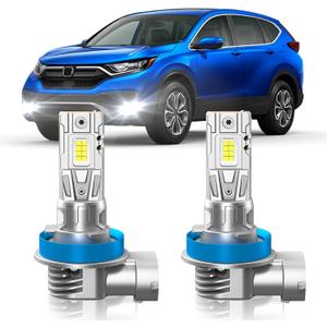 Fit for Honda CRV 2007-2021 Fog Light Bulbs or DRL, 6000K Cool White 700% Brightness, Real 1:1 Size Plug and Play, Pack of 2