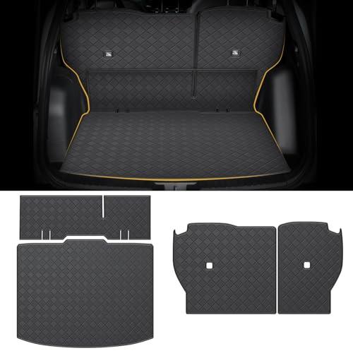 Cargo Mat & Backrest Mat Compatible with 2023 2024 2025 Honda CRV CR-V - Leather Trunk Liner Back Seat Cover Protector - All Weather Protection PU Leather Cargo Liner and Backrest Mat CRV Accessories