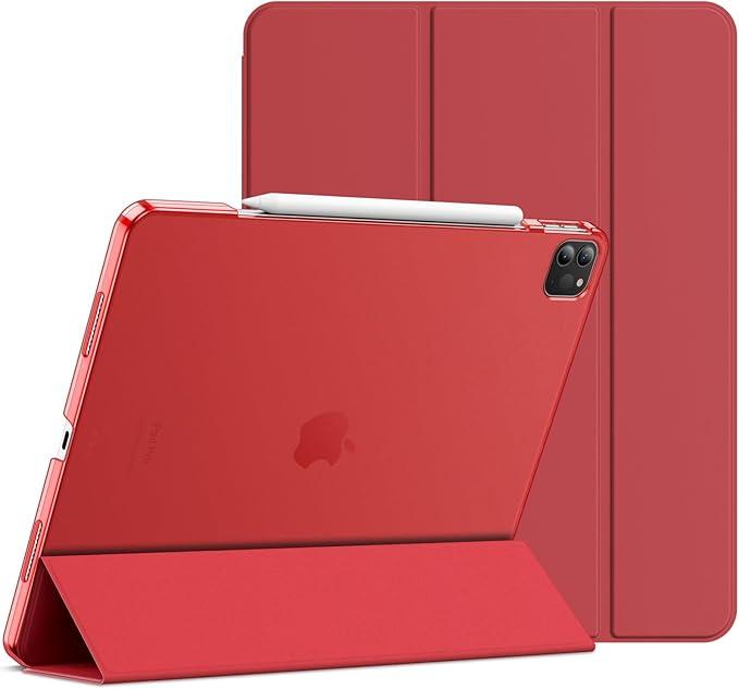 JETech Case for iPad Pro 12.9-Inch, Slim Stand Hard Back Shell Smart Cover with Auto Wake/Sleep (Red)