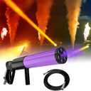 Handheld CO2 Jet Blaster, CO2 Cannon Smoke Machine with RGB LED Lights, Carbon Dioxide Column Gun Stage Effect Equipment Hose Tube for Events/Wedding/Concert/Party/Club 1Pack (1PC)