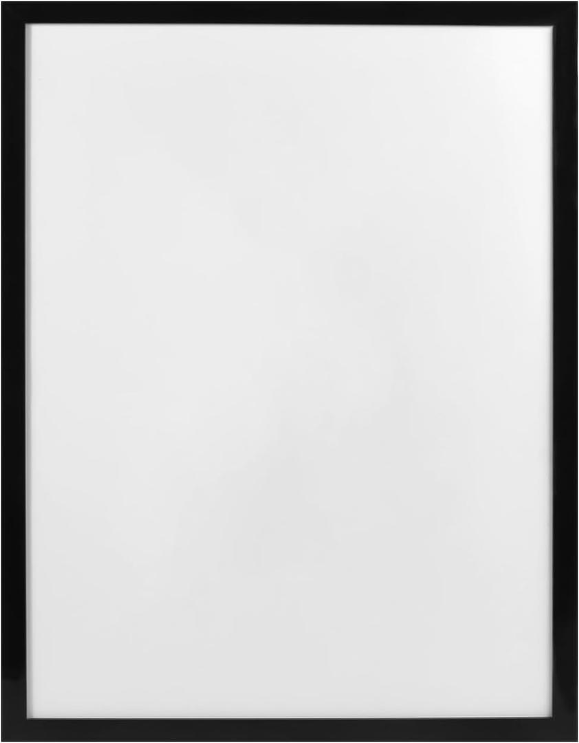 12x16 inch Picture Frames, Compatible With 30x40 cm Without Mat, for Arts or Photos or Posters, Black Frame with Acrylic Protection and Hanging Kit, Pack of 1