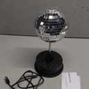 Valentines Disco Ball Light 5" Mirror Ball Motor Hanging Rotating Disco 90s Party Decor 5rpm with 3 Light Color and 18 LED Hanging and Table 2 Use for Wedding Bar Club Band Stage Home Birthday(Black)