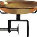 Bird Bath Deck Mounted with 11.8" W x 2.5" H Bowl Balcony Railing Birdbaths, Bird Bath Fence Clamp Detachable