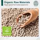Soeos Organic White Pepper Ground, 4 Ounce, Non-GMO, Freshly Peppercorn Powder Bulk, Packed To Keep Peppers Fresh, Ground White Pepper (EXP 06/08/26)