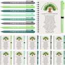Janlaugh 60 Pcs 30 Sets Family Reunion Party Favors Gifts for Guests Family Reunion Notebook Bamboo Pens Bulk Our Roots Run Deep Spiral Notebook with Retractable Pens, White