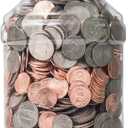 Electronic Piggy Bank by Houseify, Digital Bank Coin Counter w/LCD Screen, US Coins, Gift for Adults, Teens, Families, Couples, Coworkers, Counts 800-1000 Coins, Takes 2 AAA Batteries