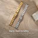 My Pretty Strap - Compatible Apple Watch Band Strap, Stainless Steel Fashion iWatch Replacement Strap- Easy Resizing, No Tool Needed, Fits Most Wrists- Compatible with Series 1-11, SE and Ultra