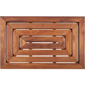 Nordic Style Premium Teak Shower and Bath Mat for Indoor and Outdoor Use - Non-Slip Wooden Platform for Spa, Sauna, Pool, Hot Tub - Flooring Decor and Protector (31.4" x 19.6", Oiled Finish)