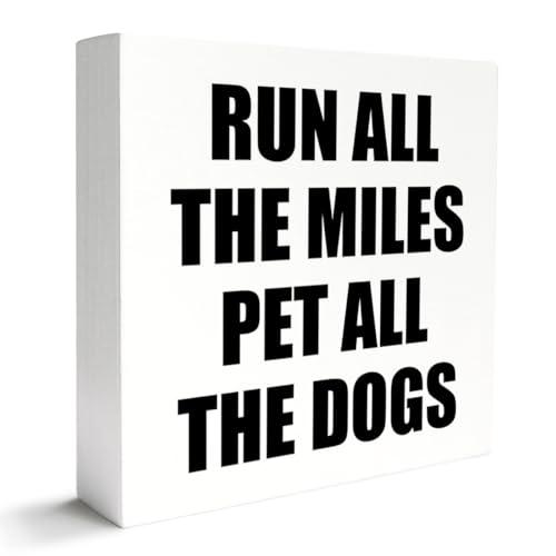 Running Gifts for Women Men, Christmas Birthday Gifts for Runners Running Lover Dog Lover, Track Marathon Running Lover Coach Gifts, Track Marathon Runner Gifts for Women Men, Running Decor
