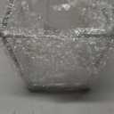 Clear Glass Decor Vase, Large Square Centerpiece Container, Smooth Gloss Floral Holder For Wedding Table Home Indoor Plant Arrangement Display  16x16x16