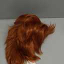 Modernfairy Anime Halloween Wig Dark Orange for Cosplay Party, Synthetic Layered Short Hair Wigs with Bangs, Pastel Wigs for Women Men